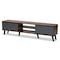 Baxton Studio Clapton Modern and Contemporary Multi-Tone Grey and Walnut Brown Finished Wood TV Stand 179-11225-Zoro - alternate 1